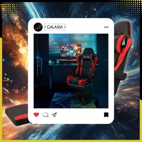 FOTEL GAMINGOWY BIUROWY Obrotowy Z Podnóżkiem Kubełkowy Krzesło Gamingowe na Arena.pl