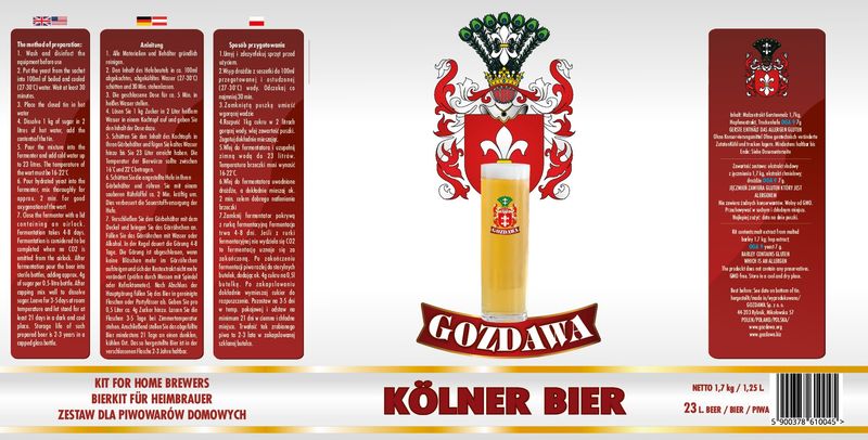 NOWOŚĆ !!! Gozdawa - Kolner Bier 1,7 kg zdjęcie 1