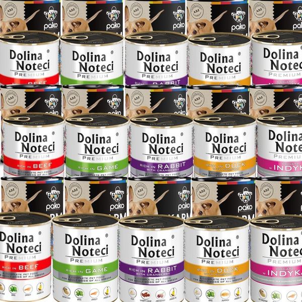 DOLINA NOTECI PREMIUM PAKO MIX SMAKÓW KARMA MOKRA PSA 800g x 30 BEZ RYB zdjęcie 2