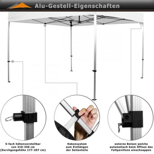 INSTENT PRO Namiot ogrodowy 3 x 3 m, czarny + 4 boki na Arena.pl