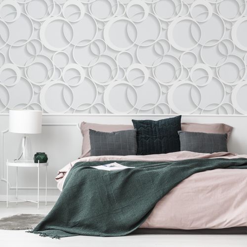 Tapeta Dekoracyjna ABSTRAKCJA Wzór Geometryczny 3D Do Salonu Sypialni na Arena.pl