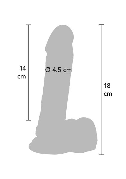 Dildo 7 Inch With Balls Light Skin Tone zdjęcie 3