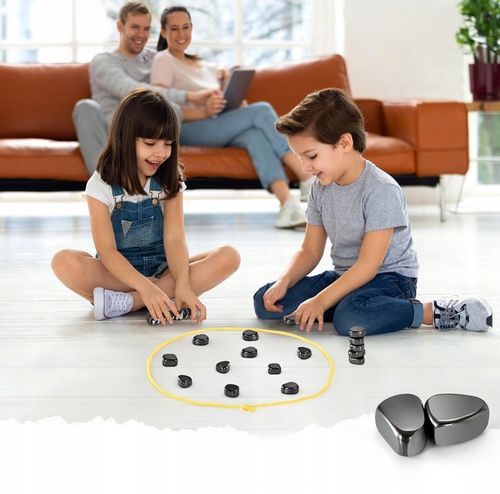 MAGNETYCZNA GRA W SZACHY EDUKACYJNA KAMIENIE MAGNETYCZNE 30 + PLANSZA 2w1 na Arena.pl