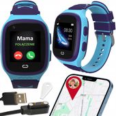 SMARTWATCH ZEGAREK DLA DZIECI SIM TELEFON WIDEOROZMOWY GPS SMS NIEBIESKI