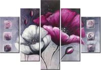 105CM 150CM OBRAZ 5 ELEM MALOWANE MAKI DRUK