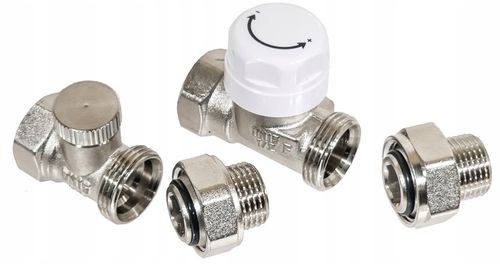 ZESTAW TERMOSTATYCZNY PROSTY ZAWÓR ZASILAJĄCY POWROTNY GŁOWICA DO na Arena.pl