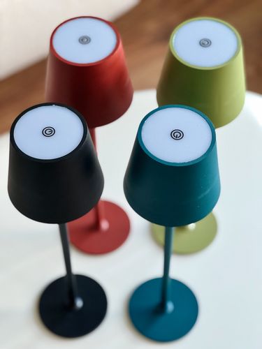 lampa led stołowa 38,5 cm bezprzewodowa 3 tryby dotykowa lampka nocna usb-c na Arena.pl