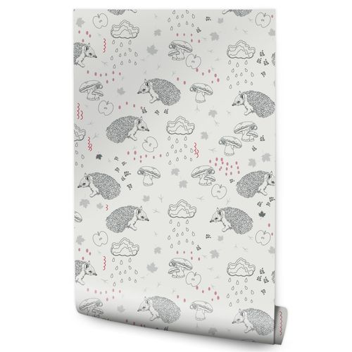 Tapeta Do Pokoju Dziecięcego JEŻE Chmurki Jabłka na Arena.pl