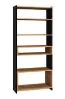 Regał Otwarty Szeroki 80 cm Dąb Artisan + Czarny TRESI ML