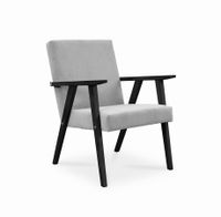 Fotel LISEK - PRL / jasny szary / noga czarna / PA05