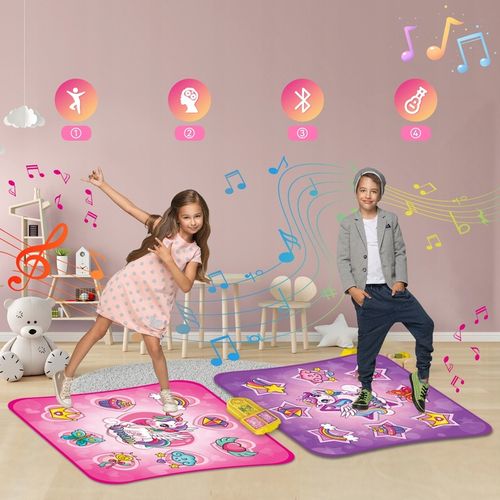 MATA DO TAŃCZENIA MUZYCZNA DLA DZIECI INTERAKTYWNA LED BLUETOOTH 9 × POZIOM na Arena.pl