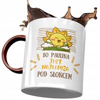 Kubek Bordowy Dla Pauliny Żony Koleżanki Prezent Z Nadrukiem Ze Zdjęciem