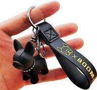 Brelok buldog do kluczy piesek pies zawieszka N118_Czarny