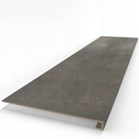 Stopnica gresowa schodowa gładka z kapinosem, szara betonowa 120x30