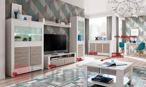MEBLOŚCIANKA ALVO  ANDERSEN WHITE PINE & BEIGE na Arena.pl