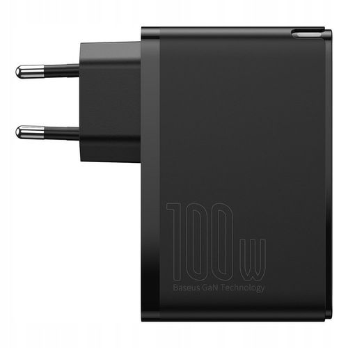 BASEUS MOCNA ŁADOWARKA SIECIOWA ZASILACZ 2X USB USB-C QC 100W + KABEL TYP-C na Arena.pl