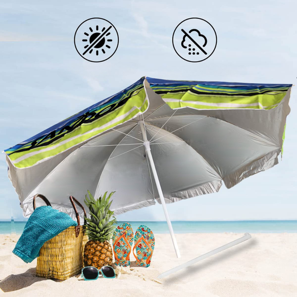 Pruhovaný plážový slunečník zdjęcie 2