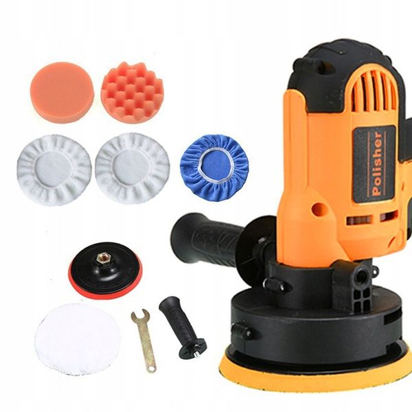 POLERKA SAMOCHODOWA SZLIFIERKA Z REGULACJĄ OBROTÓW + ZESTAW GĄBEK zdjęcie 7