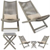 ZESTAW MEBLI OGRODOWYCH FOTELE STOLIK MEBLE OGRODOWE METALOWE TARAS OGRÓD