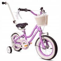Rower dziecięcy SUN BABY Heart bike 12 cali dla dziewczynki Fioletowy