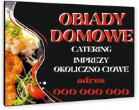 TABLICZKA REKLAMOWA szyld z dibondu nadruk 40x30 obiady domowe