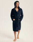 Szlafrok Męski Na Prezent Elegancki L GRANATOWY