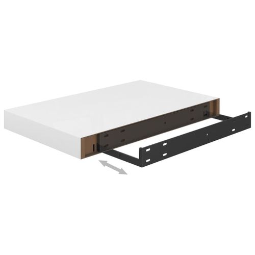 Półka ścienna biała połysk 40x23x3.8cm MDF VidaXL na Arena.pl