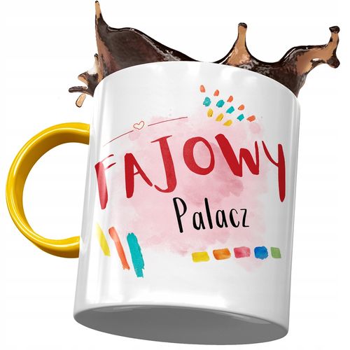 Kubek Żółty Dla Palacza Fajowy Palacz Prezent Z Nadrukiem Ze Zdjęciem na Arena.pl