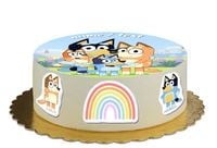 Zestaw cukrowy na tort Blue napis gratis