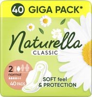 NATURELLA CLASSIC PODPASKI HIGIENICZNE ZE SKRZYDEŁKAMI NORMAL 2 40 SZT