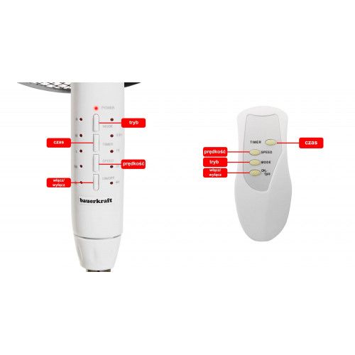 WENTYLATOR LONGWELL 45W PILOT OSCYLACYJNY 5 ŁOPATEK TIMER 40CM na Arena.pl