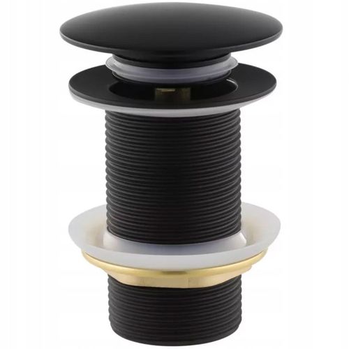 KOREK UMYWALKOWY KLIK-KLAK AUTOMAT BEZ PRZELEWU MOSIĘŻNY CZARNY SATYNOWY na Arena.pl