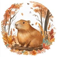 Opłatek na tort Urodziny Kapibara Capibara