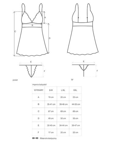 Niesamowicie Kobieca Babydoll - Obsessive Idillia XXL na Arena.pl