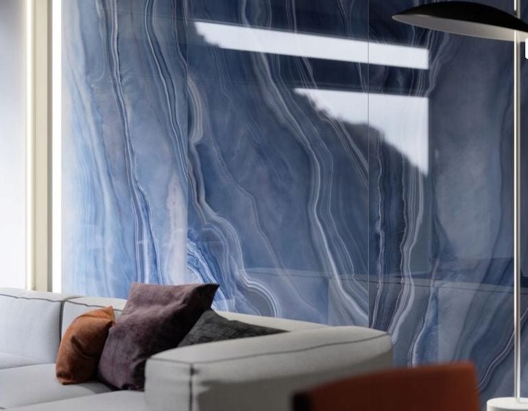 Płytki wielkoformatowe 280x120 ONIX BLUE POLER 6mm zdjęcie 1