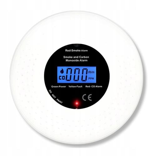 CZUJNIK CZADU DYMU TLENKU WĘGLA 2W1 CERTYFIKOWANY BEZPRZEWODOWY GŁOŚNY 85dB na Arena.pl