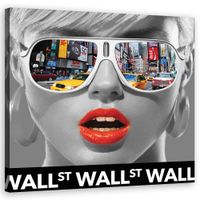 OBRAZ NA PŁÓTNIE Kobieta Okulary New York