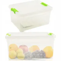 POJEMNIK SMART BOX 0,8L PRZEZROCZYSTY Z POKRYWKĄ UCHWYT KUCHNIA ORGANIZACJA