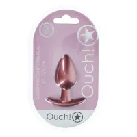 ouch! wtyczka anatomiczna średnia silikonowa 7,9 cm metaliczny roż