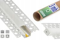 Zestaw PROFIL LED ALUMINIOWY do PŁYT karton-gips GK GIPSOWYCH + klosz