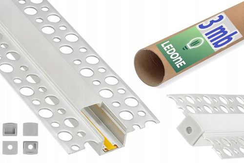 Zestaw PROFIL LED ALUMINIOWY do PŁYT karton-gips GK GIPSOWYCH + klosz na Arena.pl