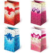 torebki ozdobne 10szt. T-7L set 98 Kokardy Jasne 10 x 22 x 6 cm