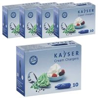 NABOJE N2O DO SYFONU DO BITEJ ŚMIETANY WKŁADY 50 SZTUK KAYSER