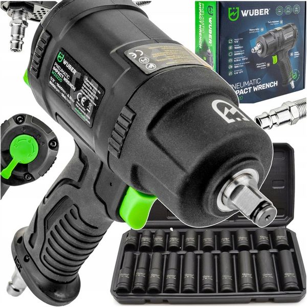 KLUCZ UDAROWY KOMPOZYTOWY PNEUMATYCZNY Z UDAREM DO KÓŁ 1560 Nm 1/2" ZESTAW zdjęcie 1