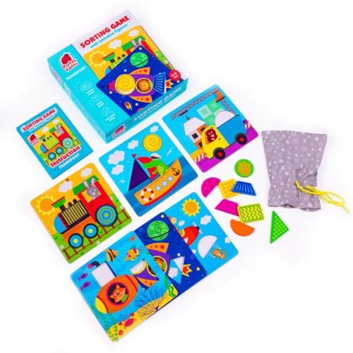 GRA EDUKACYJNA SORTOWANIE POJAZDY TRANSPORT DREWNIANE ELEMENTY ROTER KAFER na Arena.pl