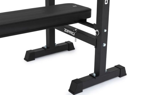 Ławka Treningowa Prosta Składana Ławeczka + Stojaki Regulowane 2w1 - Zipro na Arena.pl