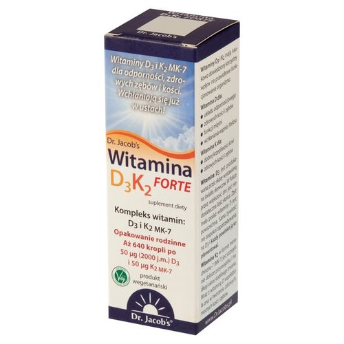 Dr Jacobs Witamina D3 + K2 Forte 20 ml D3 K2 MK-7 kompleks na Arena.pl
