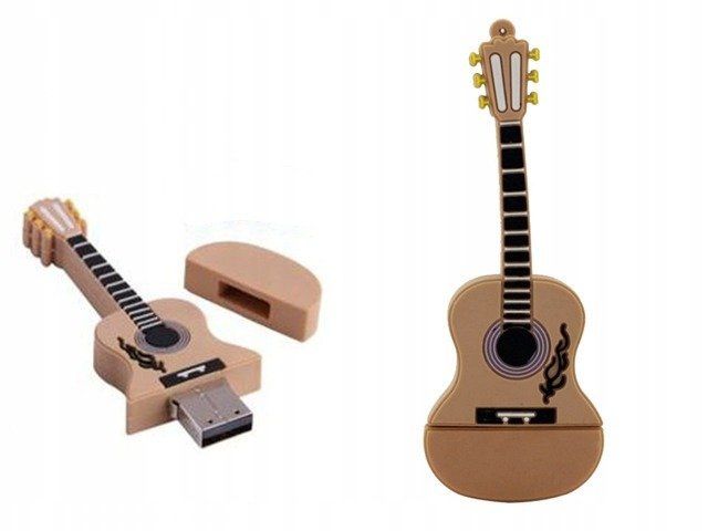 PENDRIVE USB SZYBKI FLASH DRIVE ULTRA PAMIĘĆ ZAWIESZKA PREZENT GITARA 64GB zdjęcie 1