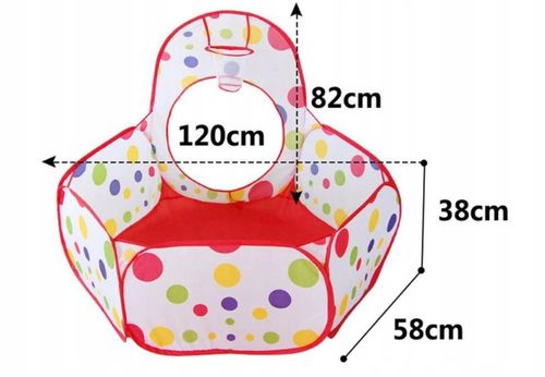 namiot biało czerwony z tunelem 16335 na Arena.pl