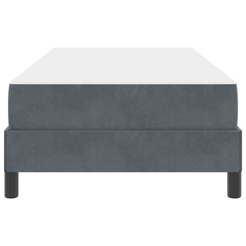 Łóżko kontynentalne z materacem Ciemnoszary 90 x 200 cm Aksamit na Arena.pl